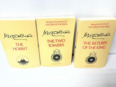 1979 Tolkien Hobbit & Lord of the Rings Box Set 3 Books Paperback
