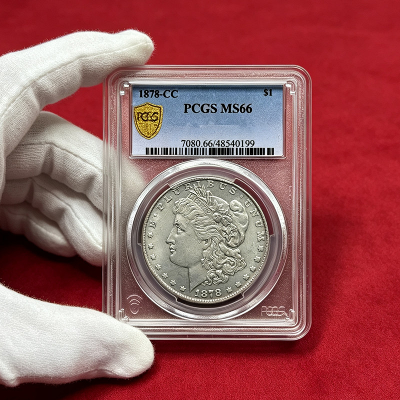 1878-CC PCGS MS66 silver coin 90% silver rare numismatic piece