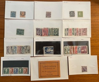 Lot of 495 different Sweden stamps Scott cat $825