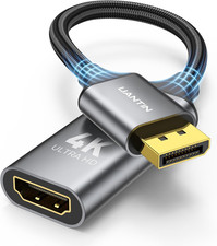 4K Display Port to HDMI Adapter  Uni-Directional DP 1.2 Computer to HDMI2.0 Scr