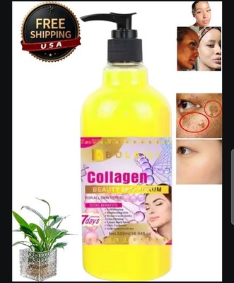 Intensive Skin Brightening Serum Collagen Face & Body Essence, 500ml [USA Stock]
