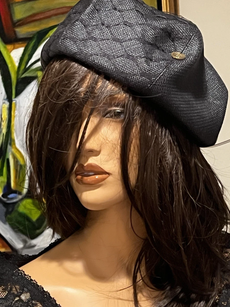 Chain Brim Straw Beret Hat with Sequins Women Girls Sparkly Sequin Beret Hat Fashion Fun Stretch  main image 2