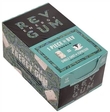 (72 PIECES)  SEALED Rev Energy Sugar Free Spearmint Gum x12-  6 Piece PACKAGES