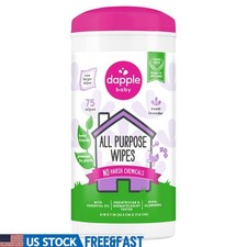 Baby All Purpose Cleaning Wipes Lavender 75 Count Plant Based Safe Wipes New