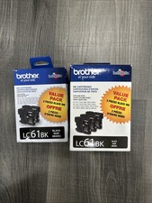 Brother LC61BK Ink Cartridges Black - Lot of 5 EXPIRED