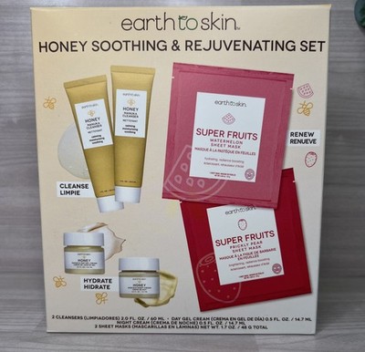 Earth To Skin Honey Soothing & Rejuvenating Set Cleanser, Moisturizer Renew Mask