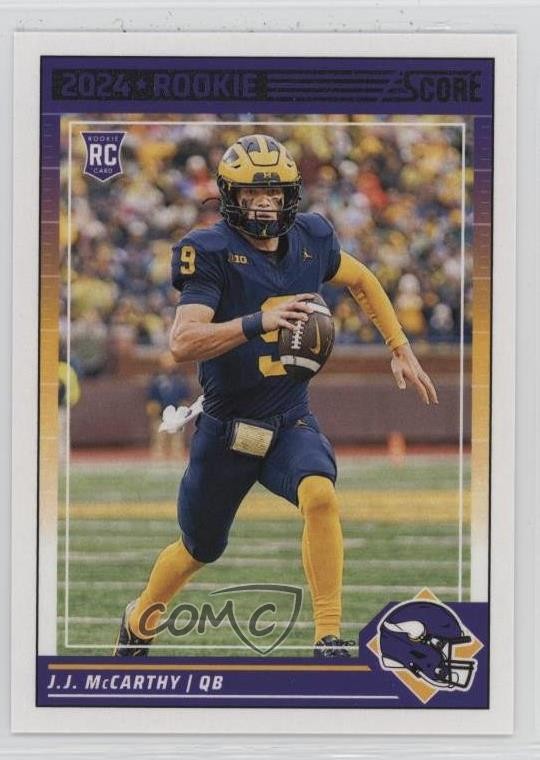 2024 Score Rookies JJ McCarthy #304 Rookie RC 12g7