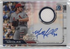 2019 Bowman Chrome Chrome Auto Relics 28/150 Miles Mikolas #BCAR-MM Auto 13iq