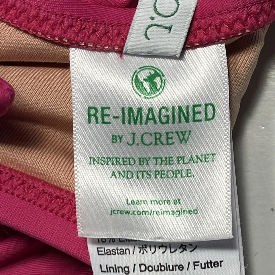 Biquíni feminino J.Crew reimaginado 32D rosa com aro amarrar costas Demi Beach - Imagem 4 de 4