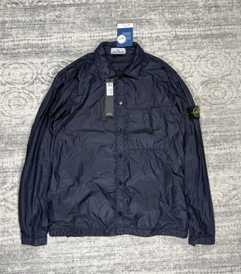 Stone Island Authentic Garment Dyed Nylon Navy Jacket Double Layer Size XL