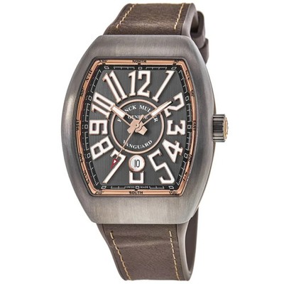 New Franck Muller Vanguard Titanium & Rose Gold Men's Watch V 45 SC DT BR (5N)