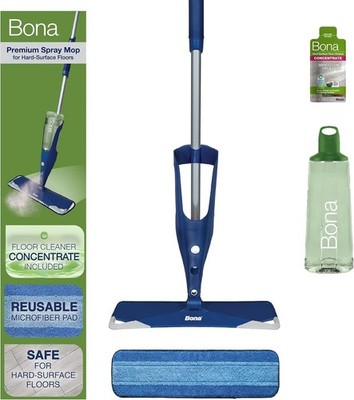 Multi Surface Floor Spray Mop with Microfiber Pad and Floor Cleaner for Stone