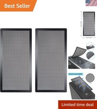 2-Pc Set Black 280mm x 140mm Dust Filters for Cooling PC Components Effectively