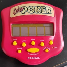 Radica Color Poker Electronic Handheld Game 1999 Tested Working Used