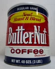 VINTAGE 1960's COCA-COLA CO. BUTTER-NUT ROAST & BLEND COFFEE 3 LB CAN EMPTY