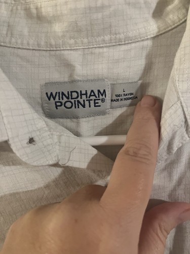 Windham Pointe Hawaiian Polo Shirt With Hibiscus And Palm Design Size L - Picture 3 of 5