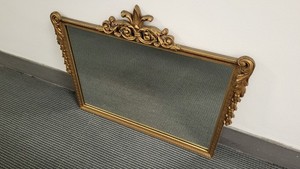 VINTAGE LOUIS BIERFELD CO MIRROR in beautiful GOLD WOOD FRAME 1950's RARE!