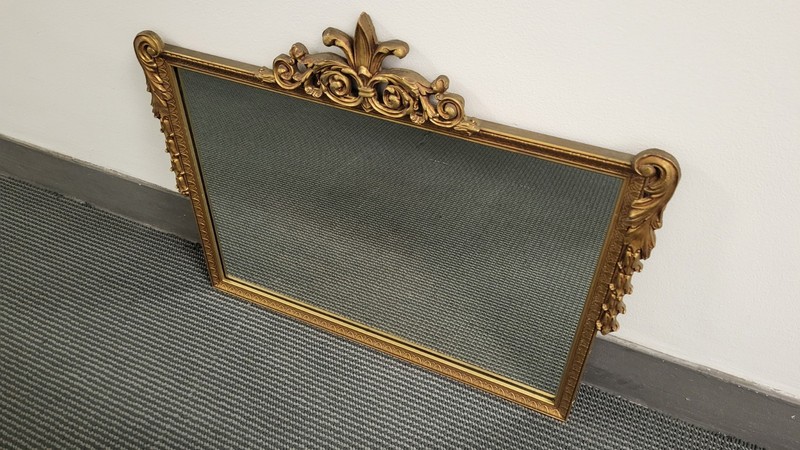 VINTAGE LOUIS BIERFELD CO MIRROR in beautiful GOLD WOOD FRAME 1950's RARE!