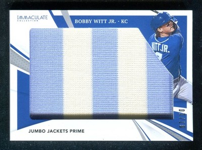2021 Immaculate Collection Jumbo Jackets Prime #JJ-BWJ Bobby Witt Jr. /10 Royals
