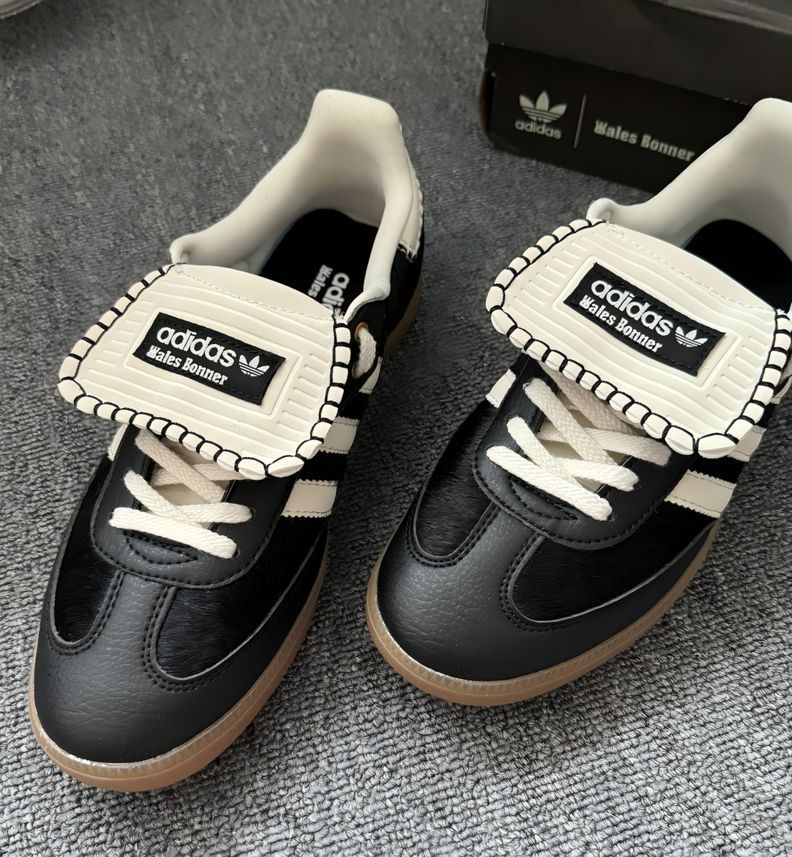 Men's WALES BONNER x Adidas Originals Samba Pony Tonal Low Top Sneakers |  eBay