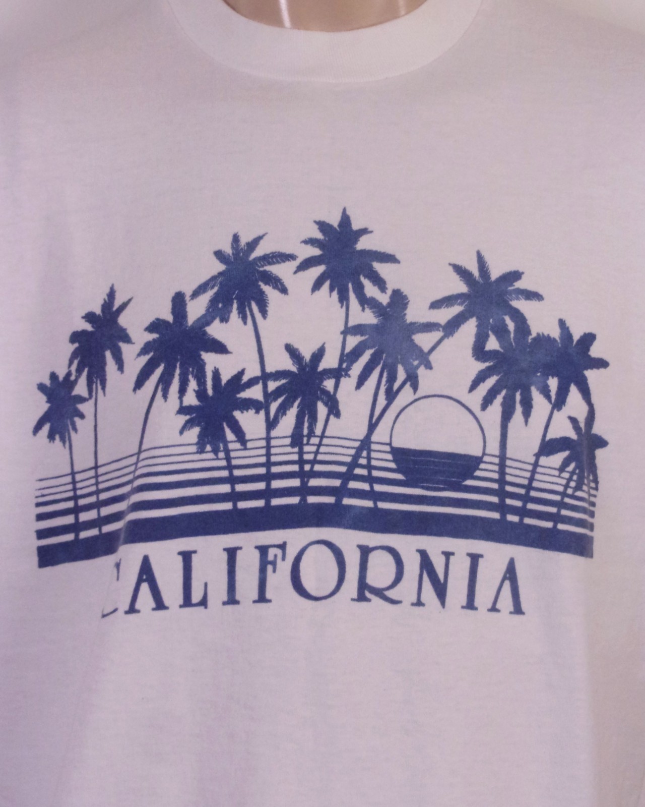 vintage 80s single stitch California Sunset T-Shirt Palm Trees sz XL
