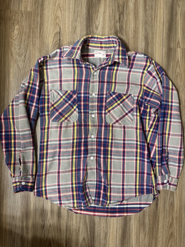 Vintage Big Mac Flannel Shirt Mens MEDIU 70s Cotton Work Rockabilly JCPenney USA