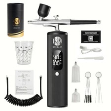 Airbrush Kit with Compressor - 48 PSI Cordless Airbrush Gun, Nail Airbrush Ma...