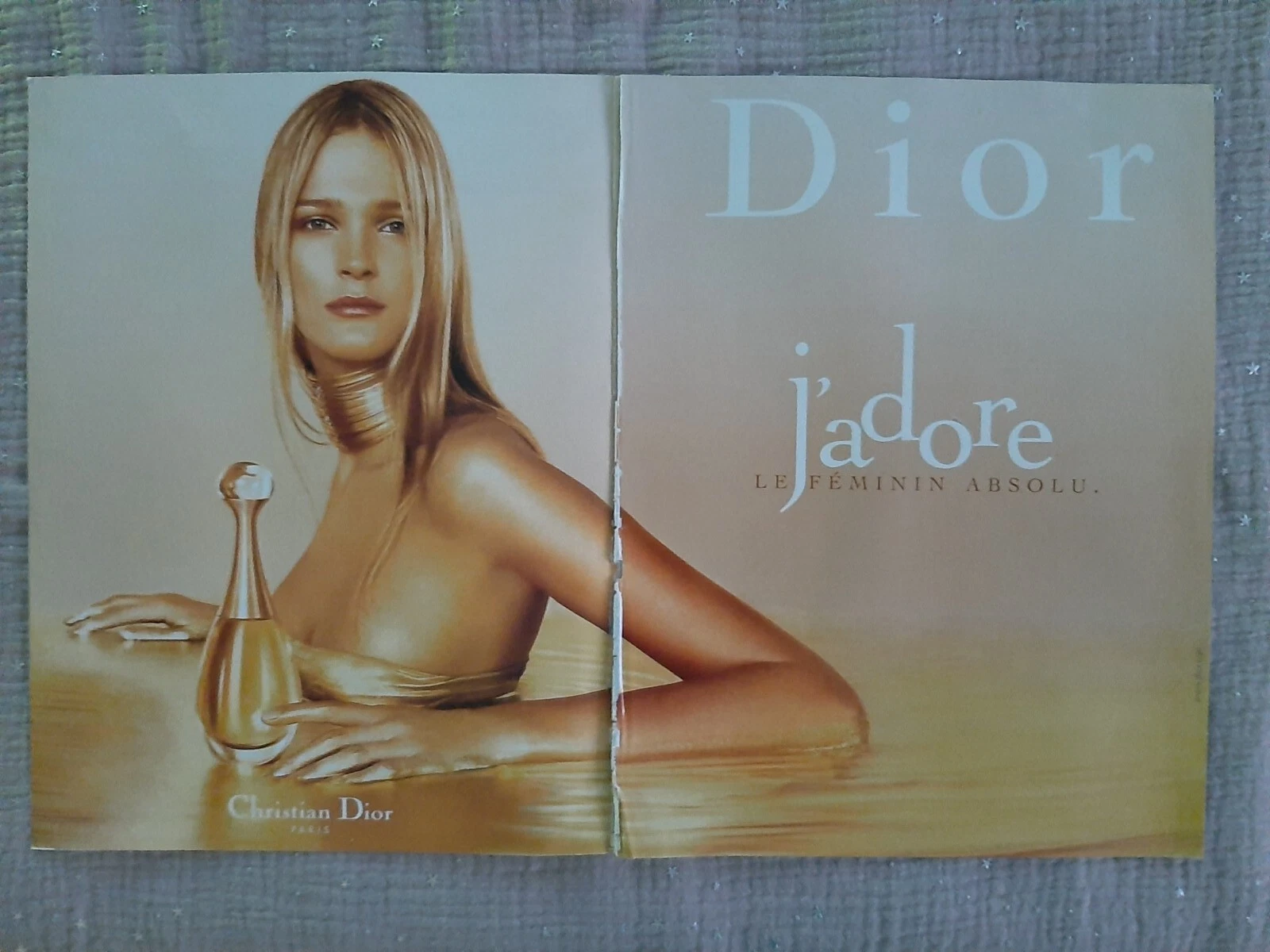 Publicité papier Parfum. Perfume Ad C. Dior J'adore de 2001