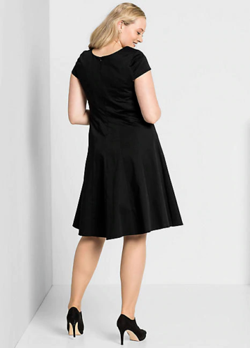 Sheego Panelled Cocktail Dress Black Size UK 20 rrp £66 DH8 YY 13 - Picture 3 of 5