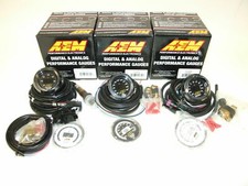 Aem 3 Gauges Combo Set - Uego 4.9lsu Wideband Oil Temperature Turbo Boost