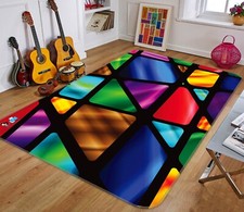 3D Psychedelic Colors O9060 Game Rug Mat Elegant Photo Carpet Mat Romy