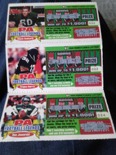 1998 Pennsylvania NFL: 3 Legends Lottery Tickets: FRANCO HARRIS:EAGLES  BEDNARIK