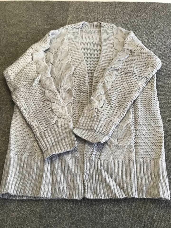 Imily Bela Womens Open Front Cardigans Soft Long Sleeve Cable Knit Outerwear Swe