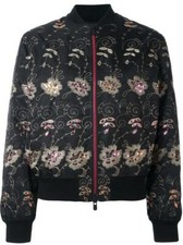 Givenchy Pink Gold Floral Embroidered Satin Sequin Bomber Jacket 36 Ricardotisci