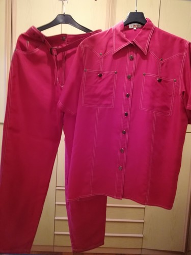 Camicia Donna e pantaloni 100%seta rosso rubino | eBay
