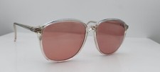 Vintage Marchon Morgan Blue Pink Translucent Oval Sunglasses Japan FRAMES ONLY