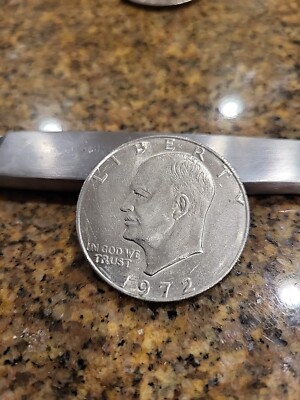 Vintage 1972 D One Dollar Liberty Eisenhower Coin Flying Eagle