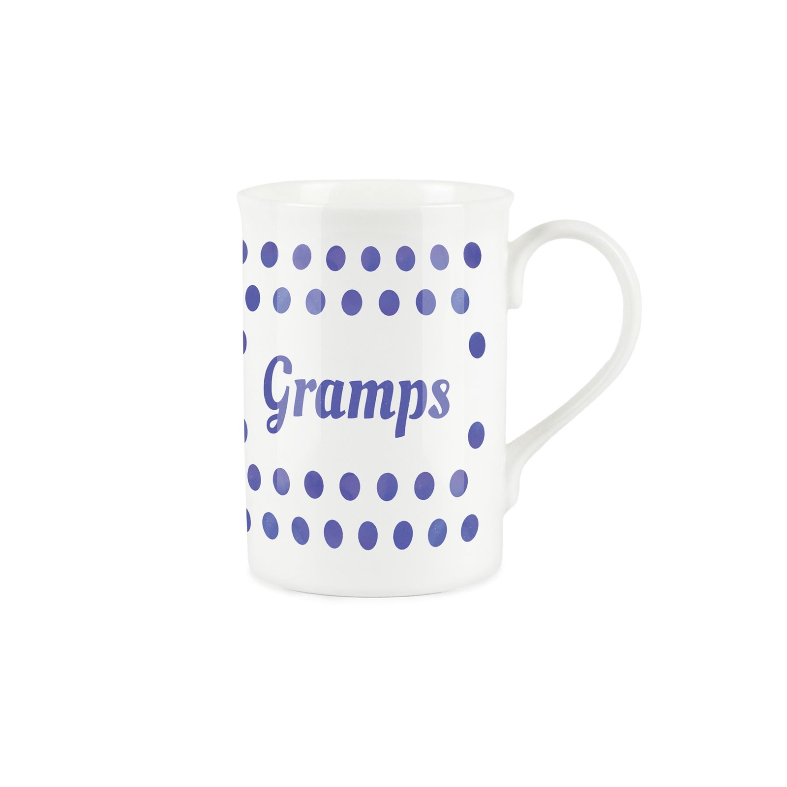 Gramps Mug - Polka Dots Indigo Bone China Tea/Coffee Gift for Gramps