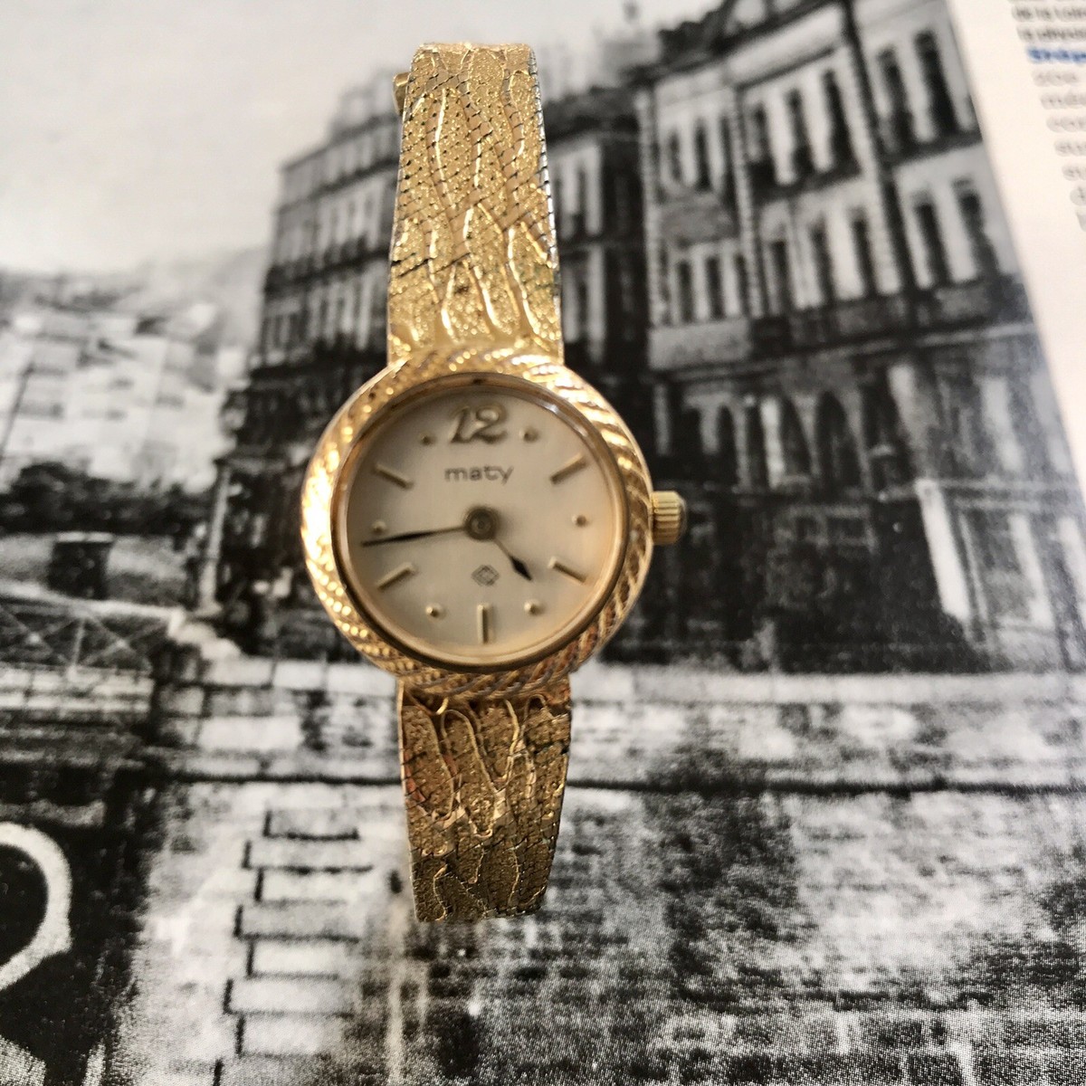 MATY MONTRE FEMME VINTAGE DORÉE état non vérifié