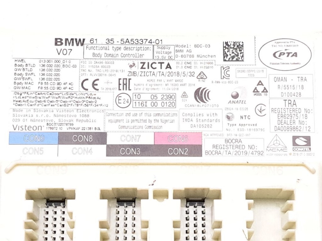 STEUERGERÄT BODY CONTROL BMW iX3 2022 61355A5337401 / 6806378 