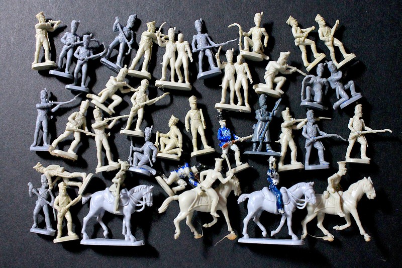 1/72 HO Scale Napoleon French Infantry Waterloo Army Used Plastic Playset