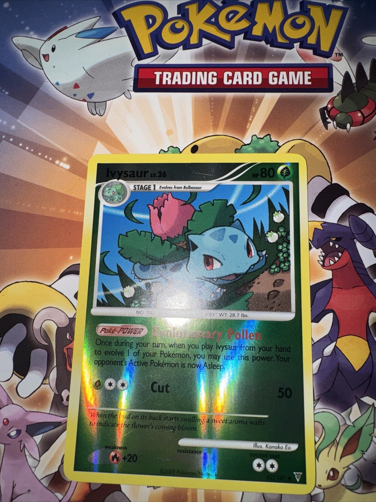 Ivysaur Reverse Holo 62/147 Supreme Victors 2009 Nintendo Pokémon Card LP/NM