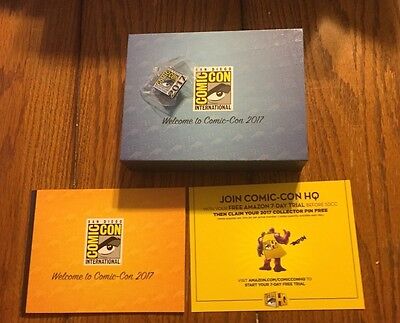 SDCC 2017 San Diego Comic-Con Exclusive Collectors Pin and Swag Box and Booklet