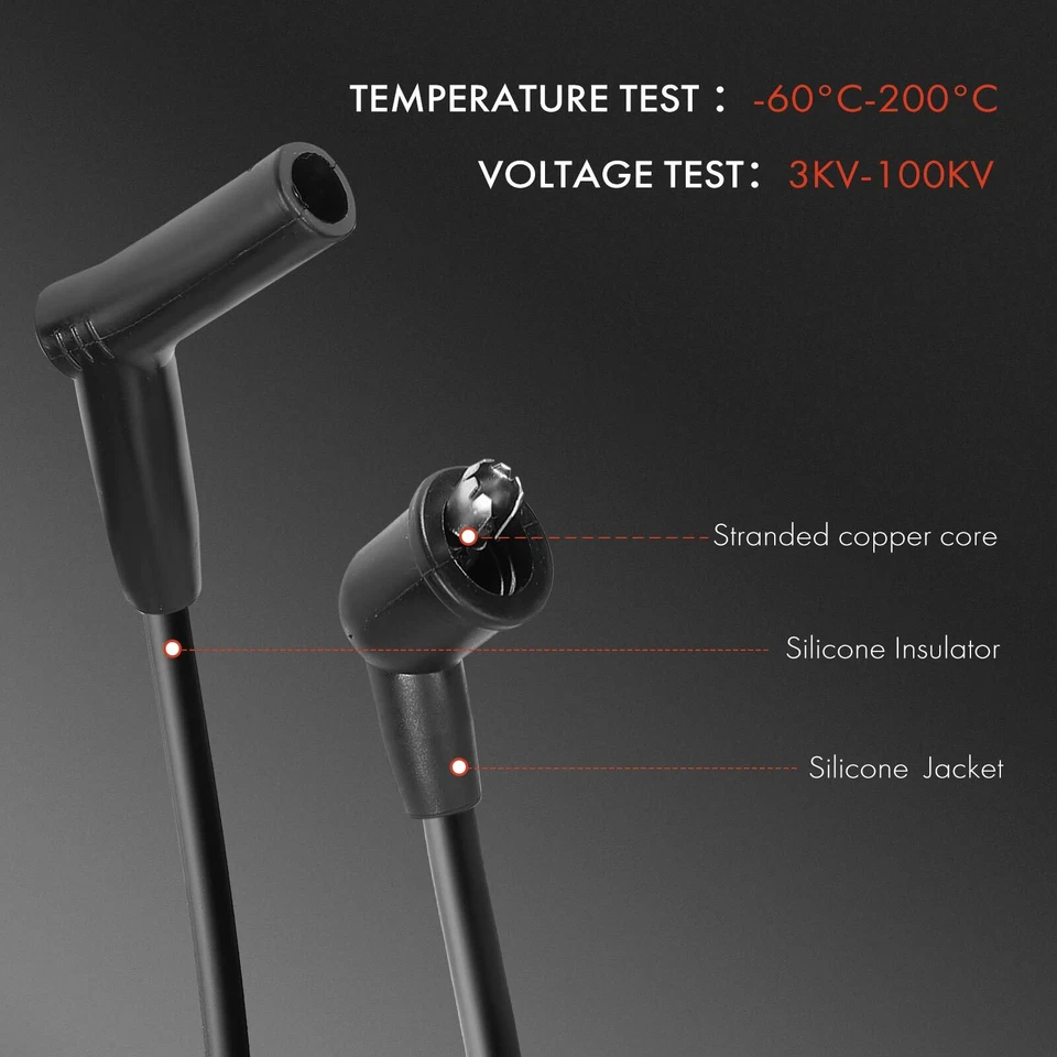 Juego de 7 cables de bujías para Toyota Land Cruiser 1981 1982 1983 1984 1985-1987 8 mm Foto 4 de 4