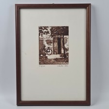 Incisione Acquaforte Antonio SALIOLA (1939) Opera Grafica con Cornice anno 1983