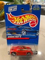 2000 Hot Wheels Sammler #208 Zender Fact 4 Rot Mit Chrom SäGeblatt SpeichenräDer