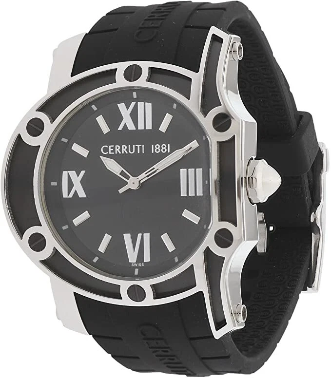 Montre cerruti 1881 en silicone noir sales