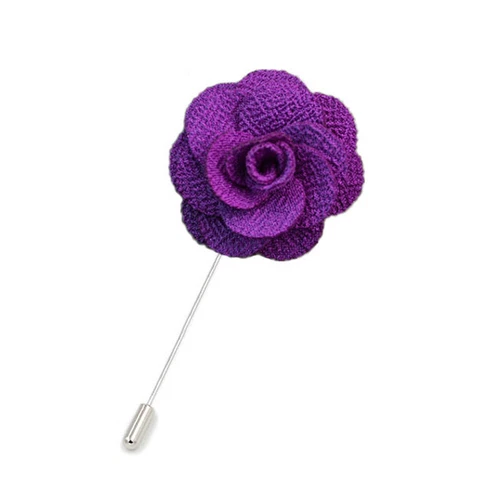 Mens Rose Brooch Flower Brooch Boutonniere Suit Lapel Wedding Pin Tassel Chain - Picture 64 of 95
