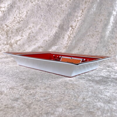 Hermes Change Tray Brandebourgs Vide Poche Ashtray Orange Red