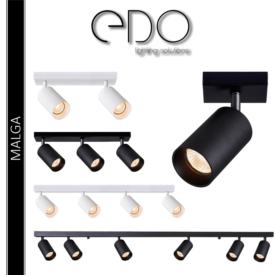 Spotleuchte schwenkbar EDO MALGA Schwarz Weiß Deckenlampe Wandleuchte GU10 LED - Bild 2 von 4
